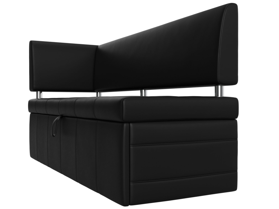 Диваны угловые кухонные, Кухонный прямой диван Стоун с углом левый, экокожа