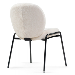 Стул на металлокаркасе Kalipso 1 white (черные ноги)