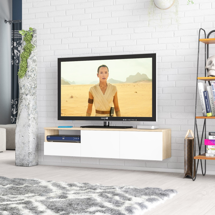 ТВ-тумбы, ТВ-тумба для телевизора подвесная выдвижной ящик и дверки Сити-10