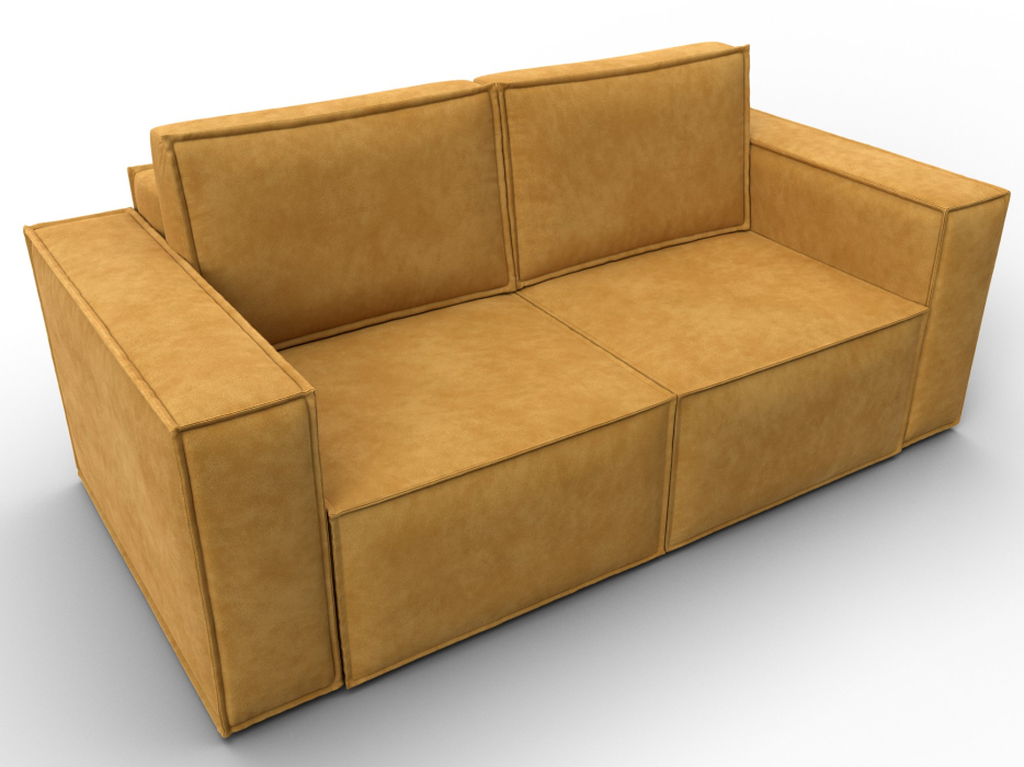 Диваны кровати со спальным местом, Диван прямой Куба мини, велюр BRUT