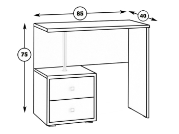 Стол косметический Камелия