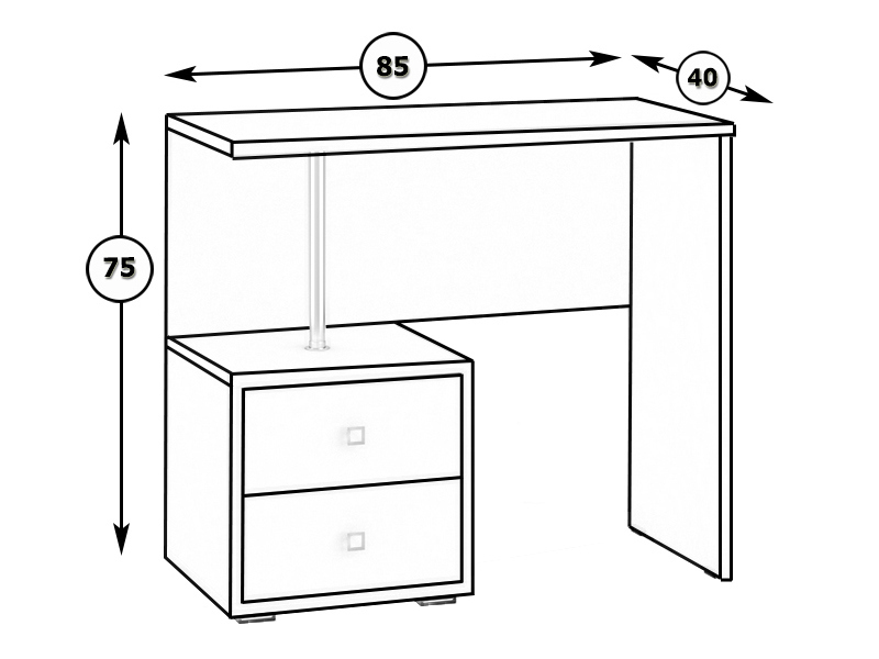 Туалетные столики, Стол косметический Камелия