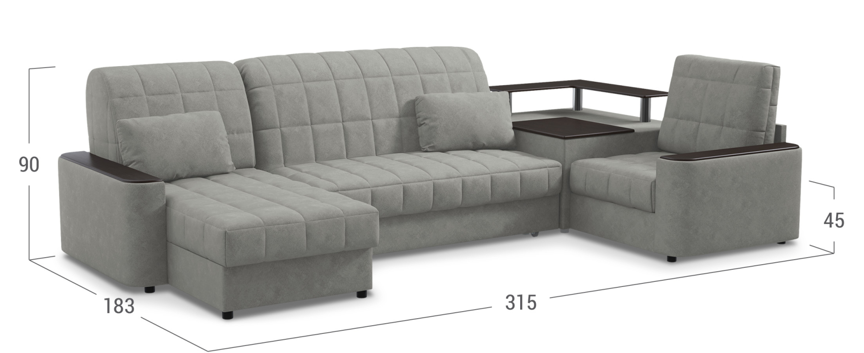 Мягкая мебель, Диван угловой аккордеон Даллас 018