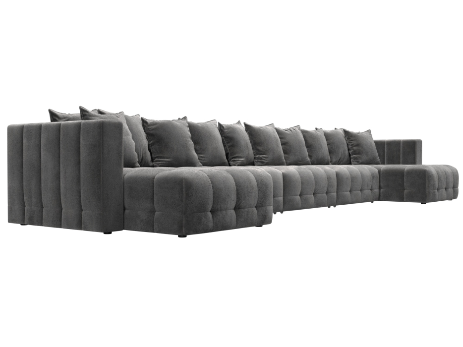 Дизайнерские диваны для гостиной, Диван П-образный Лига-052 НПБ МегаЛонг, велюр TOWER