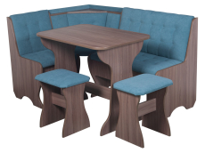 Кухонные уголки, Кухонный уголок Стиль 1Л (со столом СТ4) Ясень шимо темный / велюр