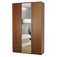 Для одежды, Шкаф трехдверный с зеркалом Комфорт МКЯ-32/1 135х45