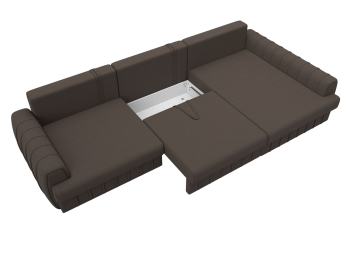 Диван угловой Лига-057 НПБ Лонг угол правый, рогожка Амур