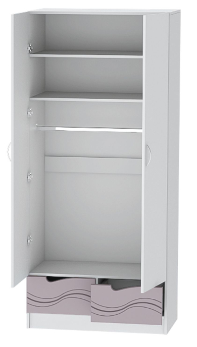 Прямые, Шкаф 2х створчатый Бриз Волна