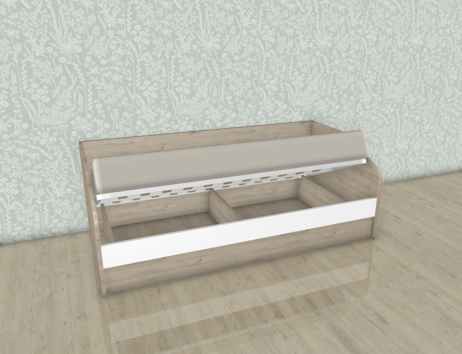 Кровати 90х190, Модульная система Карина Кровать КР-118 Гикори Джексон светлый