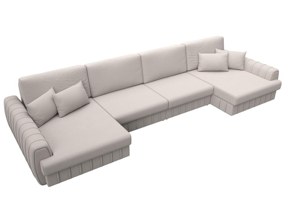 Диваны угловые в гостиную, Диван П-образный Лига-057 НПБ Лонг, замша JOLY