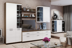 Стенки для гостиной, Модульная гостиная Грейс композиция 5  Гикори Джексон Темный