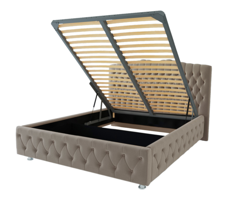 Мягкая кровать, Кровать Нягань с подъемным механизмом 2000*2000 велюр