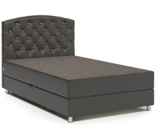 Мягкая кровать, Кровать тахта Премиум Люкс 100 с подъемным механизмом, рогожка / экокожа