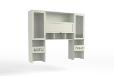 Настенные полки, Секция для ТВ TWIST СТВ-02 (стекло матовое), твист, серебро