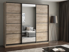 Шкафы-купе, Шкаф купе 3-х дверный АЙСБЕРГ ЛОФТ 270 +зеркало