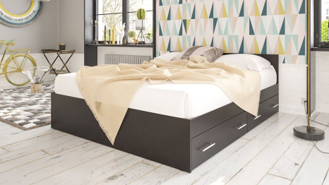 Двуспальная кровать с ящиками Стандарт 1600 