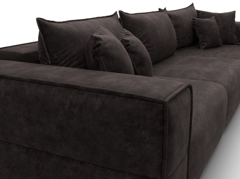 Диваны еврокнижки, Диван прямой Лига-058 НПБ Лонг, велюр BRUT