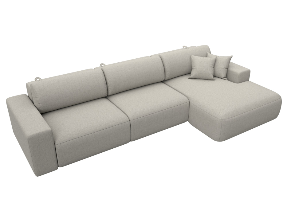 Диваны угловые в гостиную, Диван угловой Лига-036 НПБ Классик Лонг правый угол, рогожка Амур