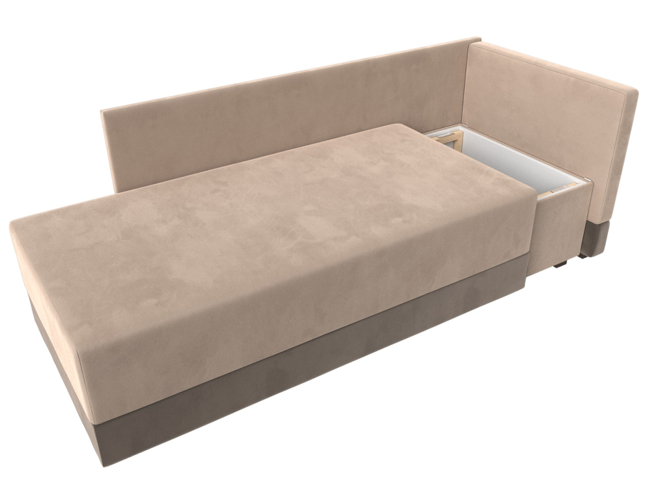 Кушетка диван, Кушетка Никас правая, велюр