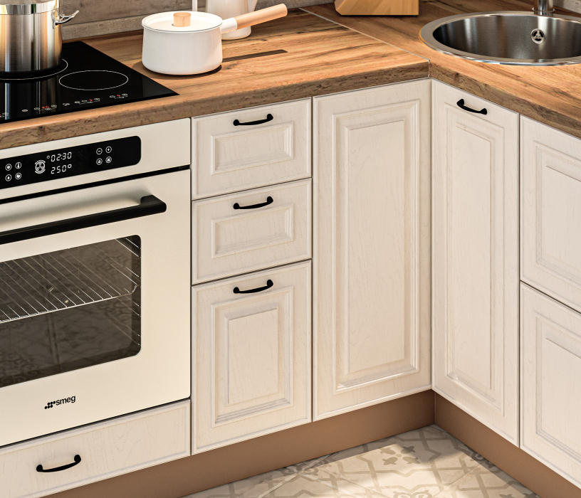 Кухонные гарнитуры, Кухонный гарнитур Регина Дуб Вотан/Классика Светлый 2,4х2,4 м