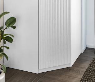 Макс СБ-3578 Шкаф угловой Белый/МДФ Джаз Белый