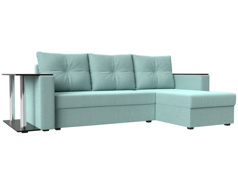 Диваны угловые в гостиную, Угловой диван Атланта правый угол, рогожка Амур