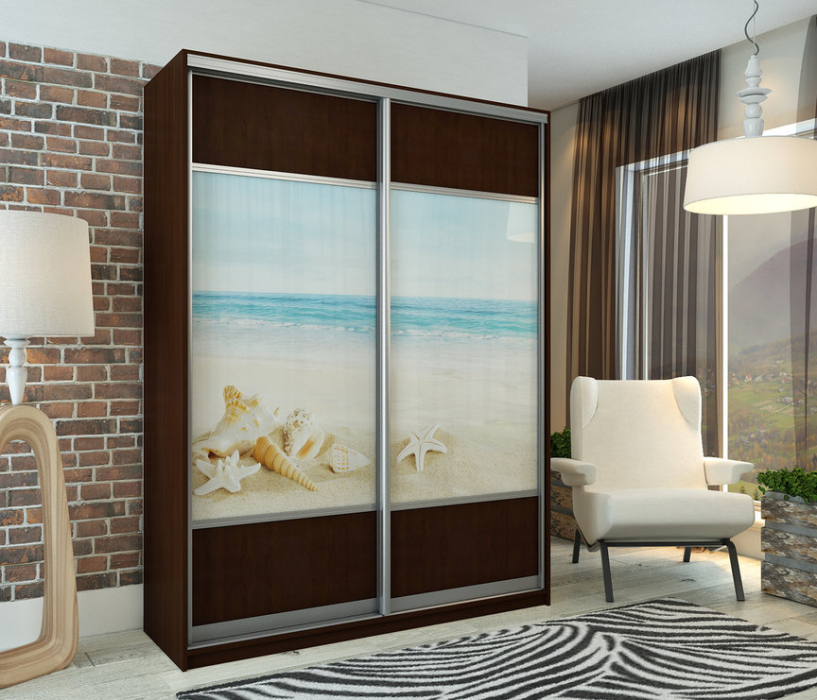 Шкафы-купе, Шкаф-купе Бостон 1100х540х2150 Фотопечать Море