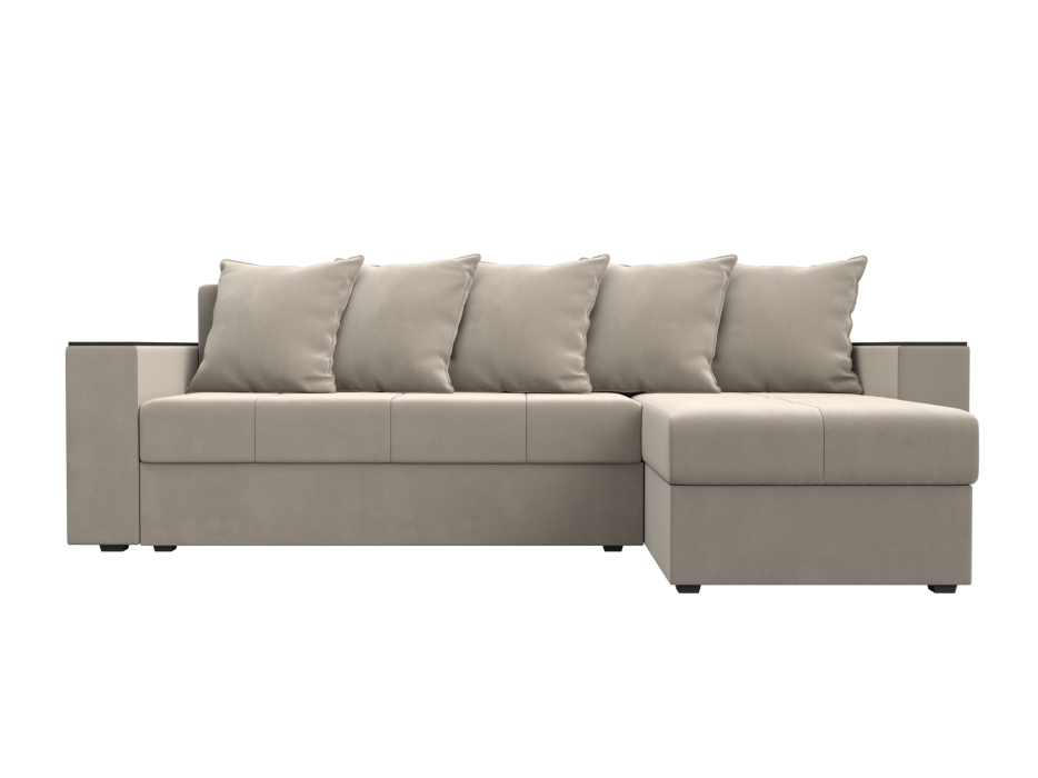 Диваны угловые в гостиную, Диван угловой Дубай Лайт угол универсальный, микровельвет