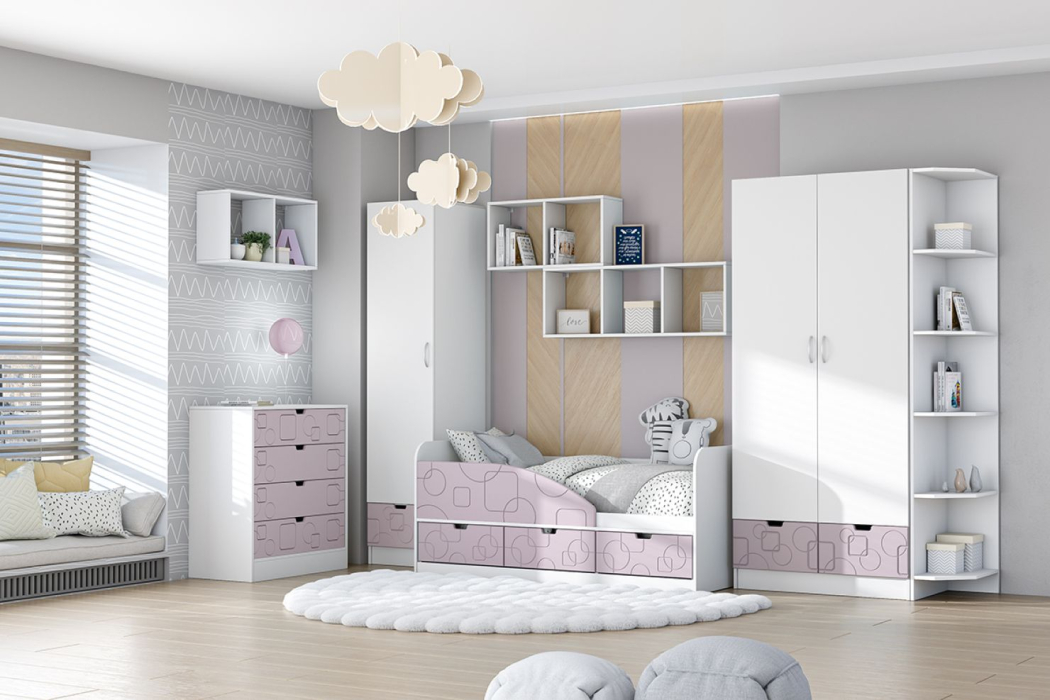 Прямые, Шкаф 2х створчатый Бриз Квадрат