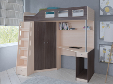 Кровати-чердаки, Кровать-чердак Астра 7 Дуб молочный
