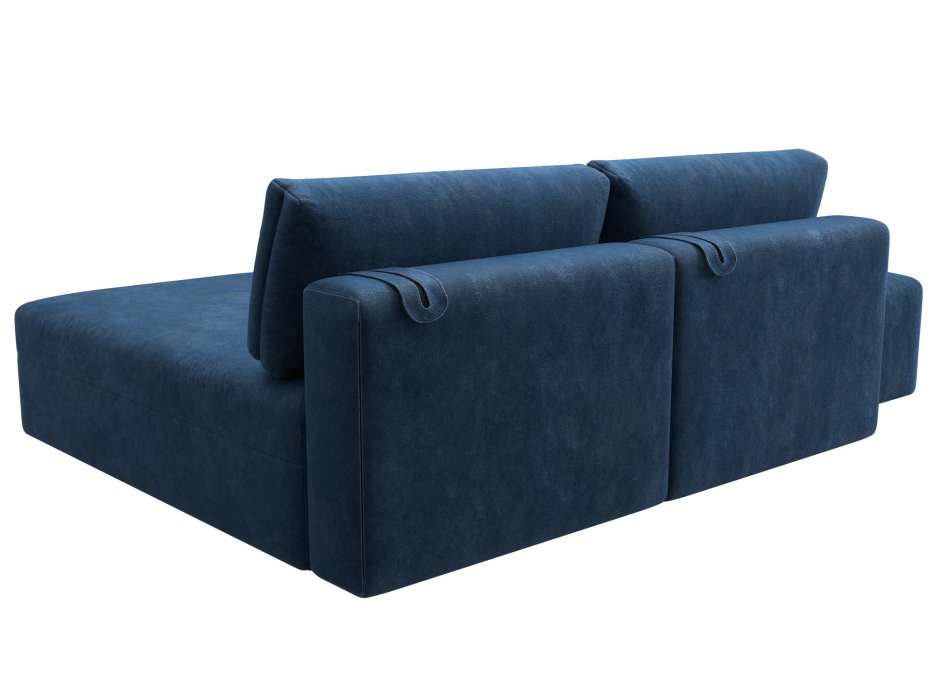 Диваны угловые в гостиную, Диван угловой модульный с пуфом Лига-060 НПБ угол универсальный, велюр BRUT