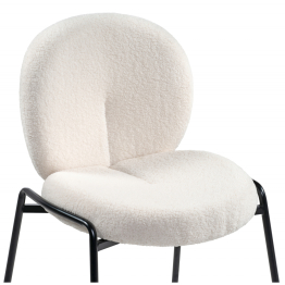 Стул на металлокаркасе Kalipso 1 white (черные ноги)