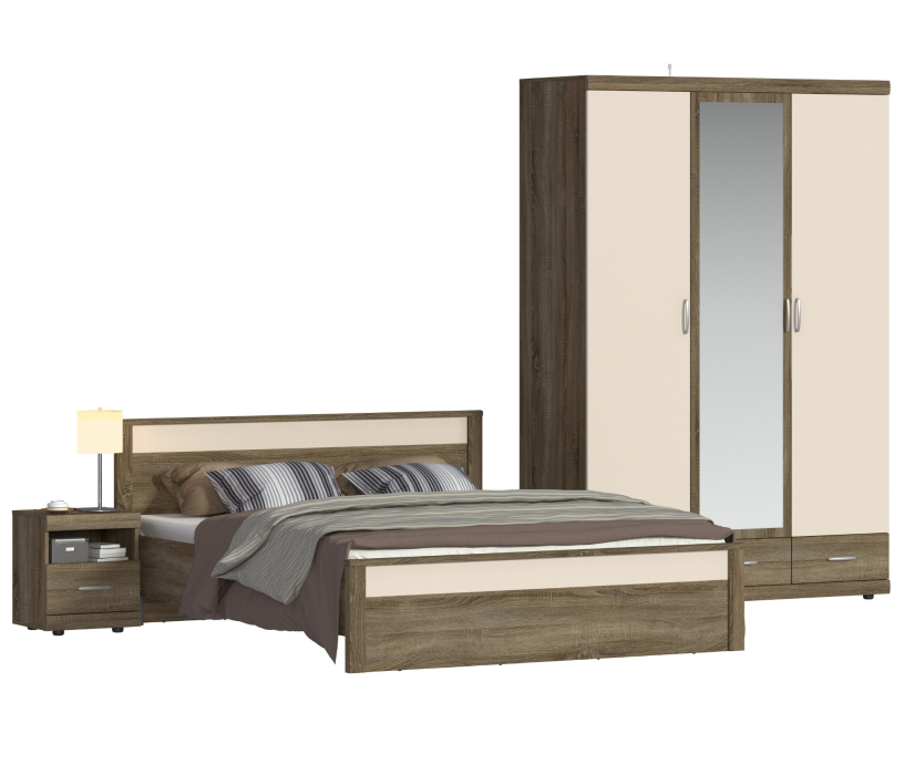 Спальные гарнитуры, Монако Спальня шкаф 3х дверный