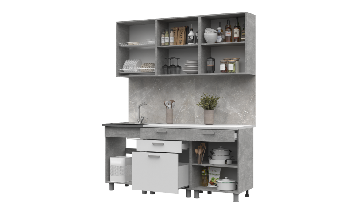 Кухонные гарнитуры, Кухня Денвер ЛДСП 1.8