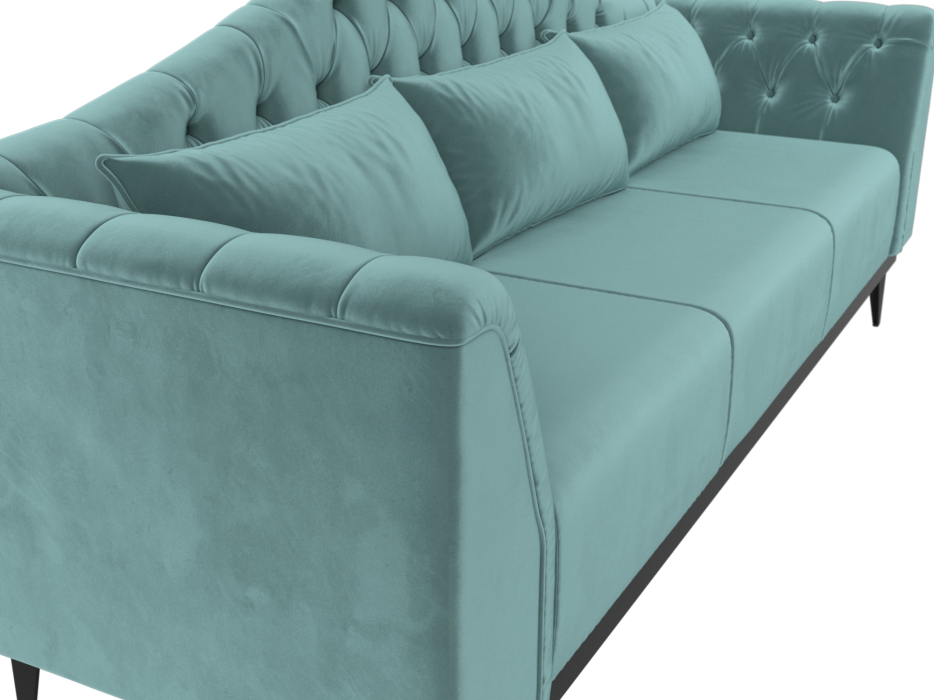 Дизайнерские диваны для гостиной, Прямой диван Флорида, Велюр