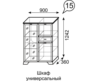 «Венеция» 15. Шкаф универсальный