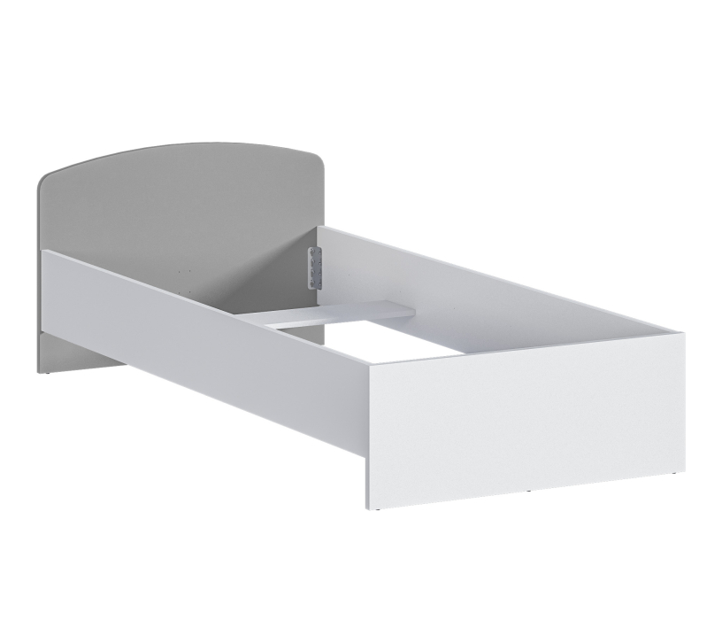 Кровати одноярусные, Mika СБ-3286 Кровать Белый,Серый с основанием