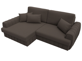 Диван угловой Лига-057 НПБ угол левый, рогожка Амур