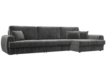 Диван угловой Лига-057 НПБ Лонг угол правый, велюр TOWER