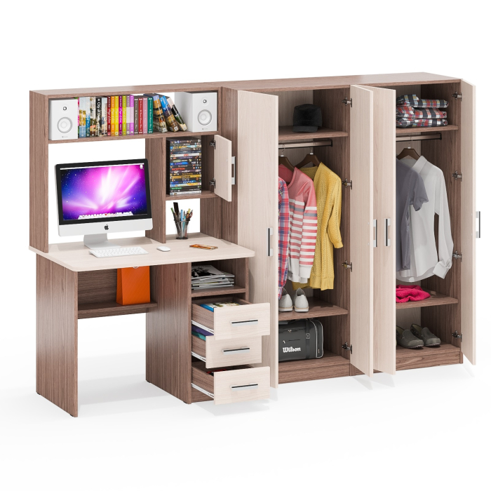 Домашние кабинеты, Стол для компьютера и два шкафа СК-9