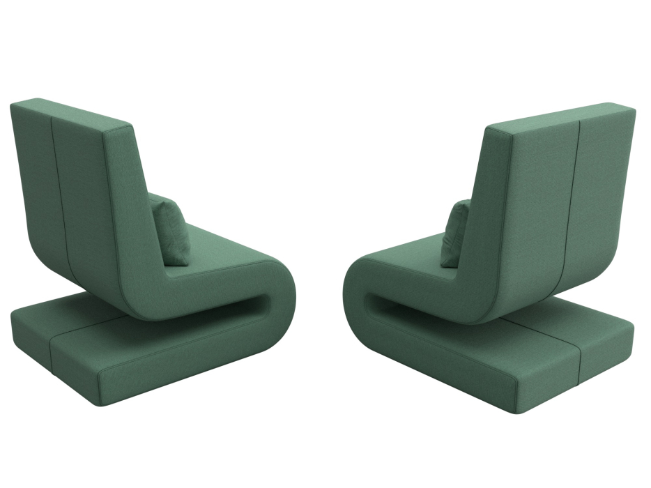 Кресло для отдыха, Кресло Волна (2 шт.), рогожка Амур