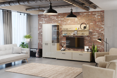 Модульная гостиная Грейс композиция 2  Гикори Джексон Светлый