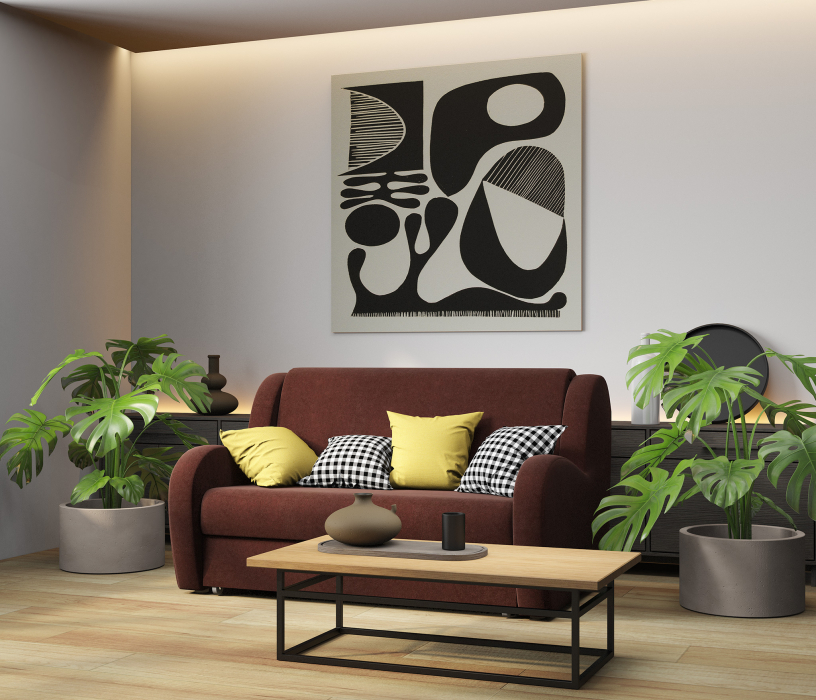 Диваны с ящиком для белья, Диван-кровать Барон 120, велюр