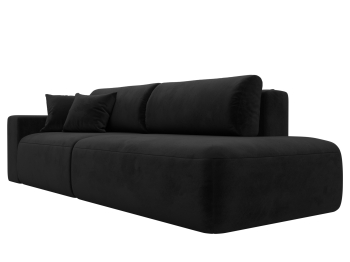 Диван прямой Лига-036 Модерн подлокотник слева, велюр