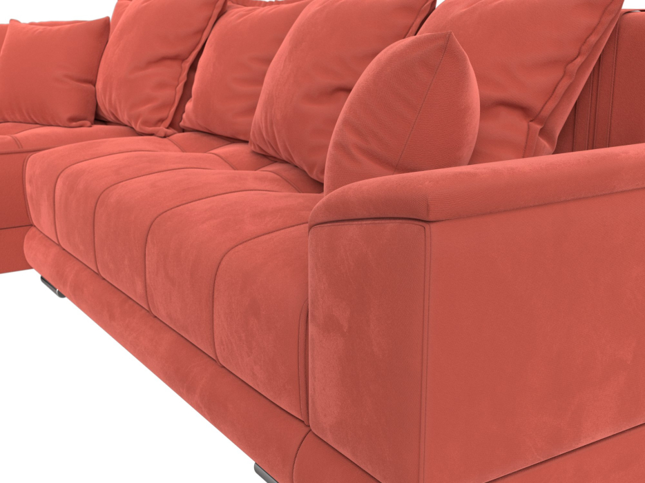 Диваны угловые в гостиную, Угловой диван НордСтар левый угол, микровельвет