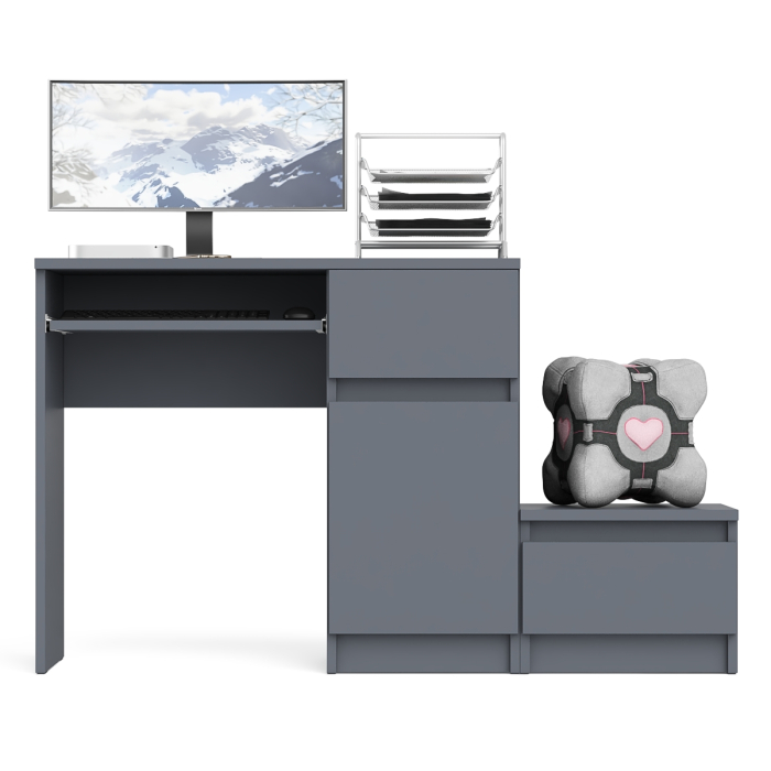 Прямые компьютерные столы, Компьютерный стол МС-1 правый с тумбой Мори