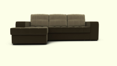 Диваны угловые в гостиную, Угловой диван ЭДИНБУРГ с оттоманкой левый велюр