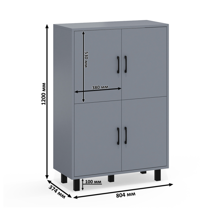 Комоды, Две тумбы-комода четыре распашных дверки РВК 126-804