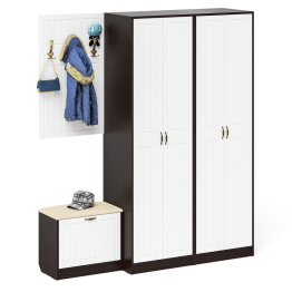 Модульная мебель для прихожей П-6 № 9 МДФ фрезеровка прованс