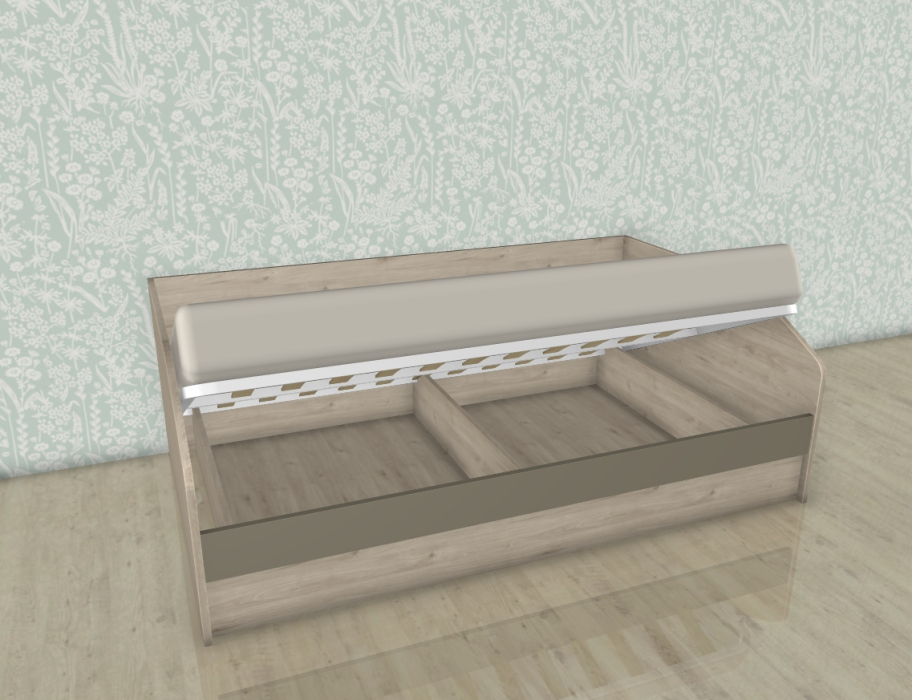 Кровати 120х200, Модульная система Карина Кровать КР-119 Гикори Джексон светлый